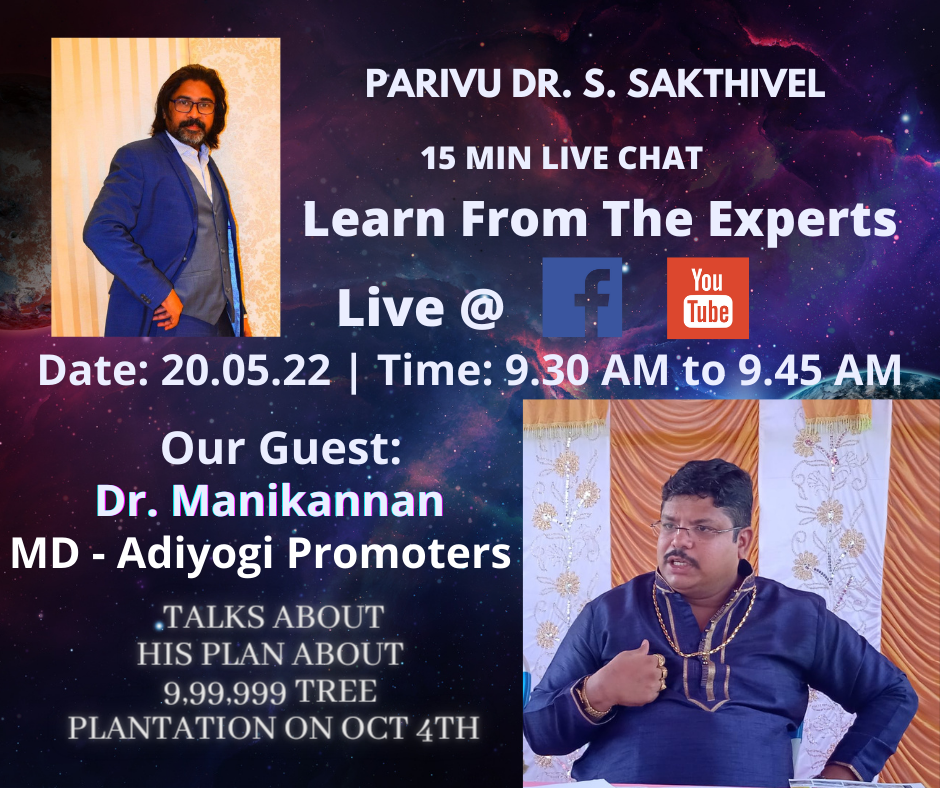 15 Min Live Chat with Dr. Manikannan, Founder  - Adiyogi Promoters
